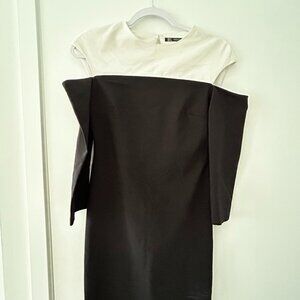 Black and White Off-Shoulder Dress